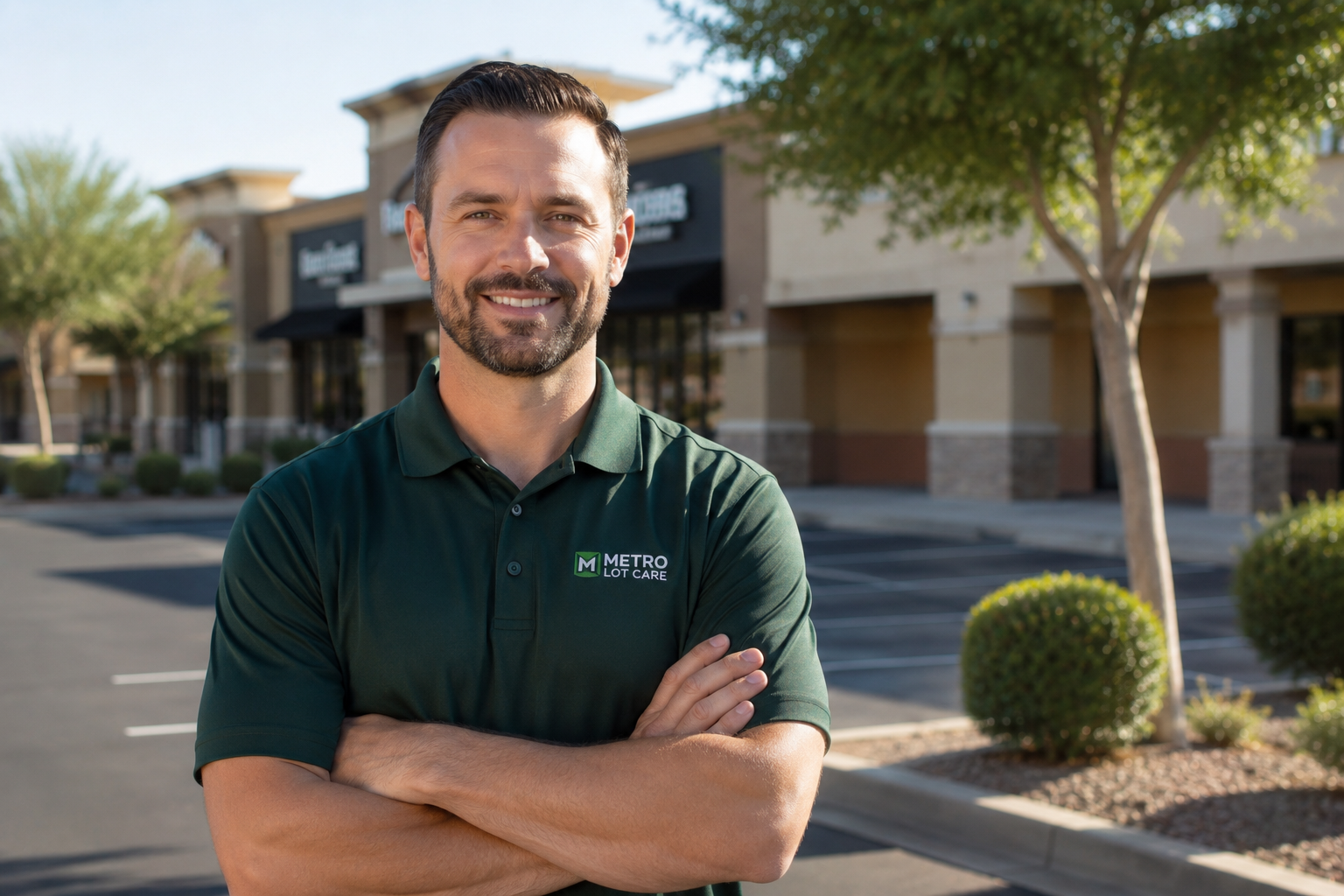 Metro Lot Care founder and owner in company polo shirt