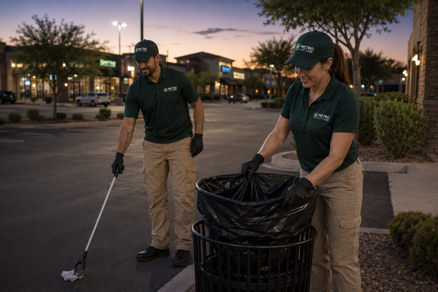 Metro Lot Care team ready to service your commercial property