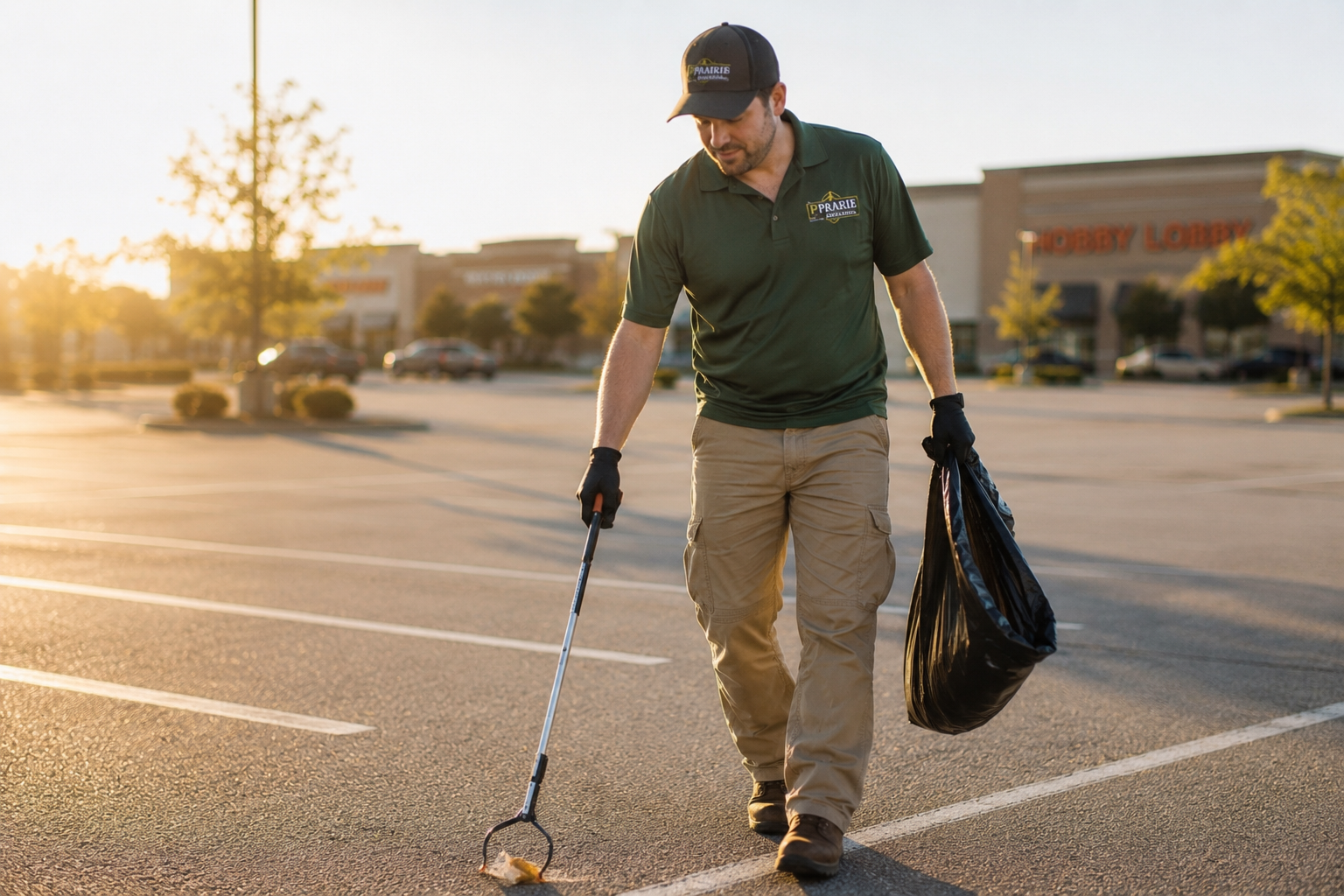 Metro Lot Care parking lot cleanup service in Gilbert, AZ